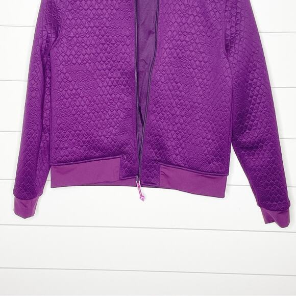 IVIVVA BY LULULEMON Wherever You Go Reversible Bomber Jacket Plum Size 14 - Picture 4 of 12